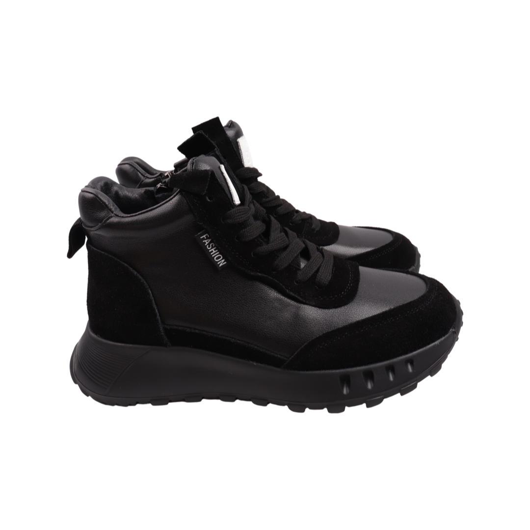 Ботинки женские Li Fexpert из кожи р. 40 Черный (1046-22DHS)