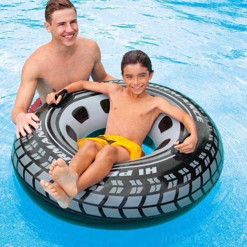 Круг надувной для купания Колесо Intex 56268 с ручками D 114 см (56268)