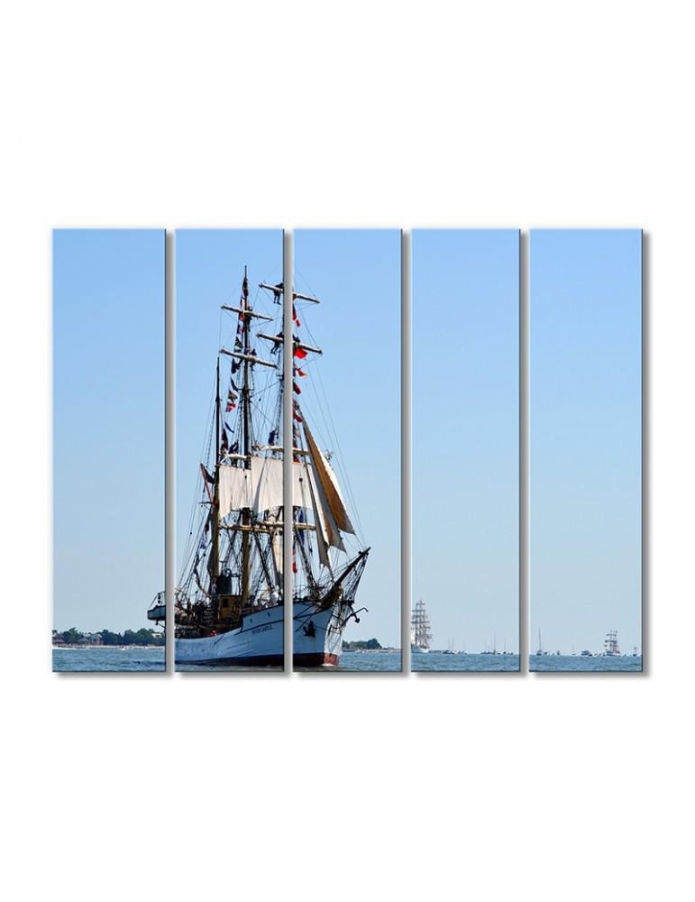 Картина модульная Парусник Picton Castle 5 модулей 90x135 см