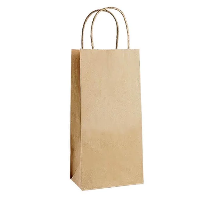 Пакет бумажный бурый с ручками 15х36х10 см 100 шт. (1418)