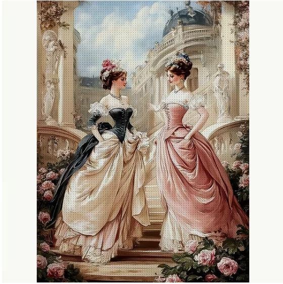 Набор для вышивания крестиком JOZYSH Благородные подруги 14CT канва Аида с нанесенным рисунком 30x40 см (2871443035)