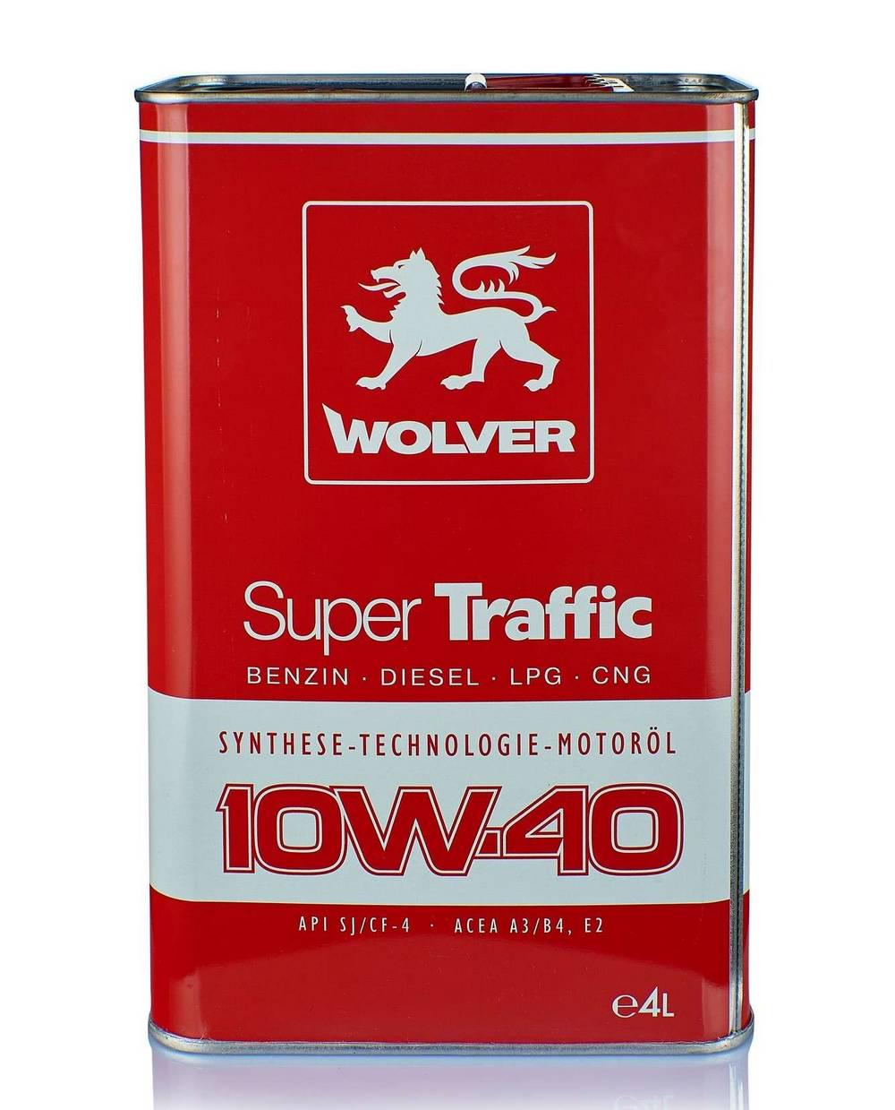 Моторне мастило автомобільне Wolver Super Traffic 10W-40 4 л (26879)
