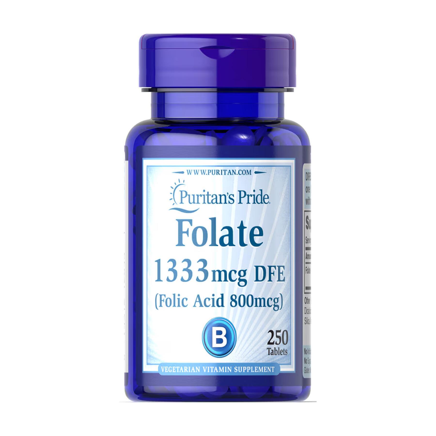 Натуральная добавка Folate 1333 mcg DFE 250 tabs (2023-10-2471)