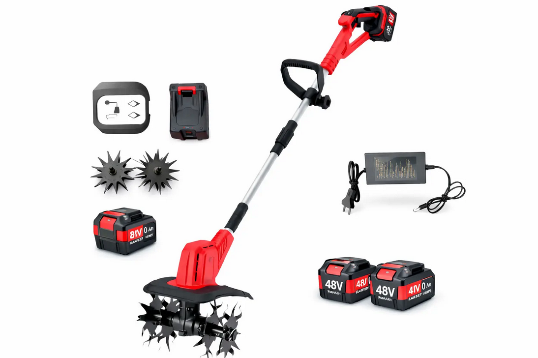 Культиватор акумуляторний ручний 48V 2 АКБ Червоний (31990968)