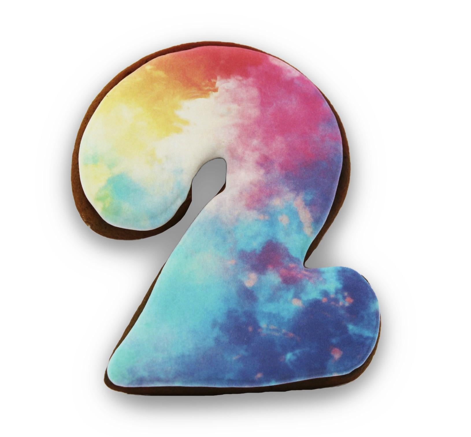 Пряник цифра Крафт печиво 2 топер на торт 10 см 45 г