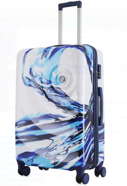 Чемодан SEMI LINE T5653-3 28" L White/Blue Print (60373)
