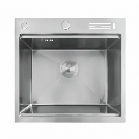 Мойка Mixxus MH5050 NANO-SILVER 3.0/0.8 с н.ст. с ступенью для суш. из подст.под ножи 500х500х215 мм Нержавеющая сталь (MX1939)