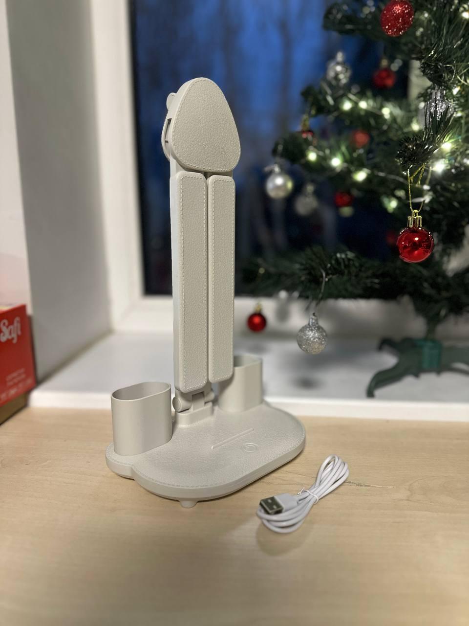 Настільна лампа LED на акумуляторах для дому та офісу з термометром/годинником/календарем (2461128224) - фото 6 Настільна лампа LED на акумуляторах для дому та офісу з термометром/годинником/календарем (2461128224) - фото 6