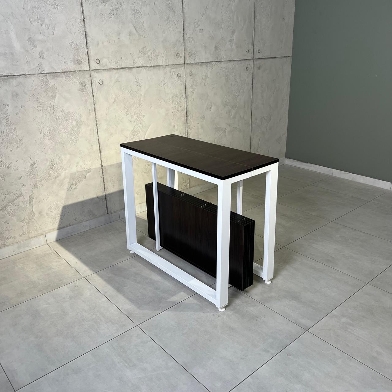 Стол-трансформер раздвижной для дома LONG Loft металлический 3 м Дуб Венге/Белый мет (УТП017699) - фото 2 Стол-трансформер раздвижной для дома LONG Loft металлический 3 м Дуб Венге/Белый мет (УТП017699) - фото 2