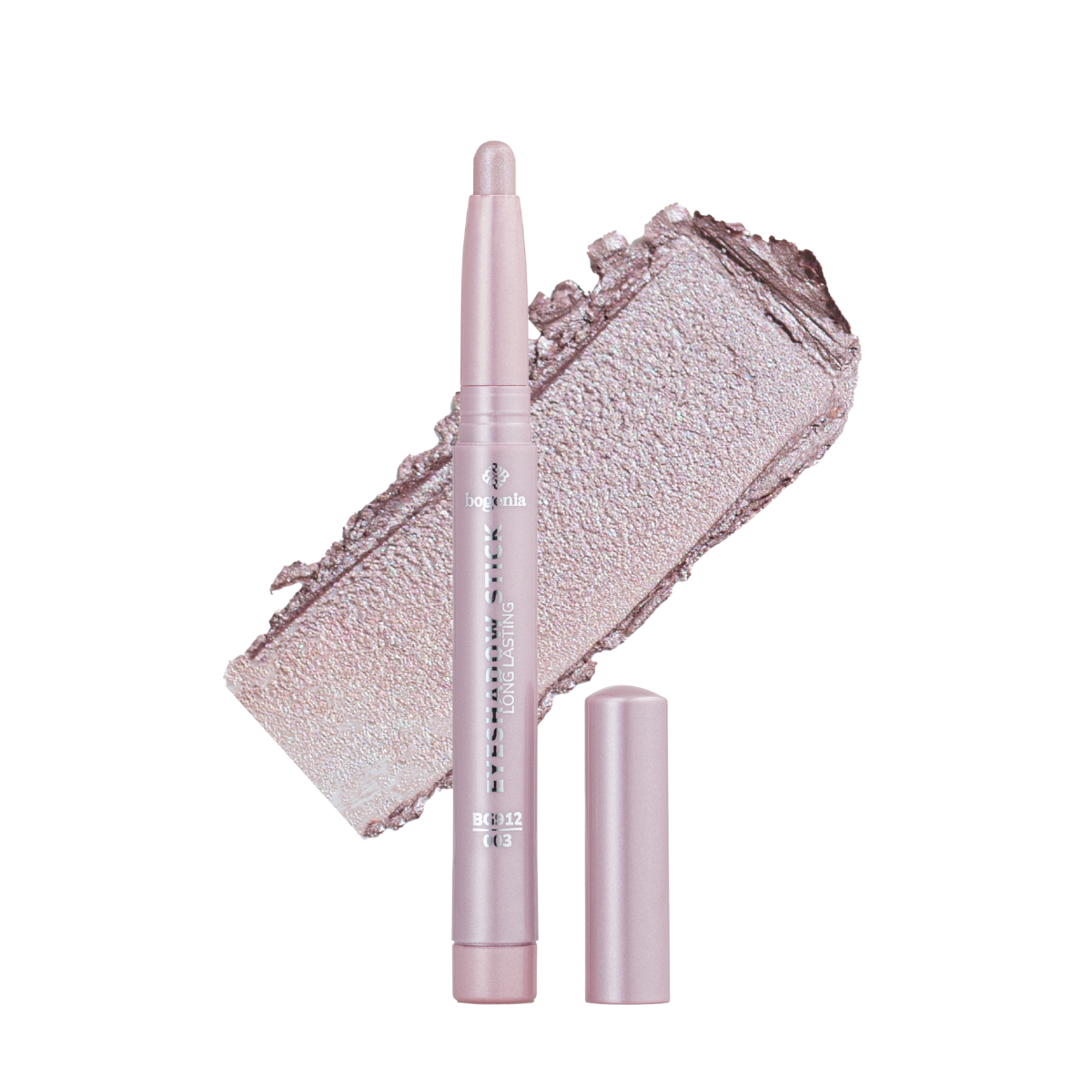Тіні-олівець для повік перламутрові Bogenia Long Lasting Eyeshadow Stick BG912 003 Світло-бузковий (13356222)