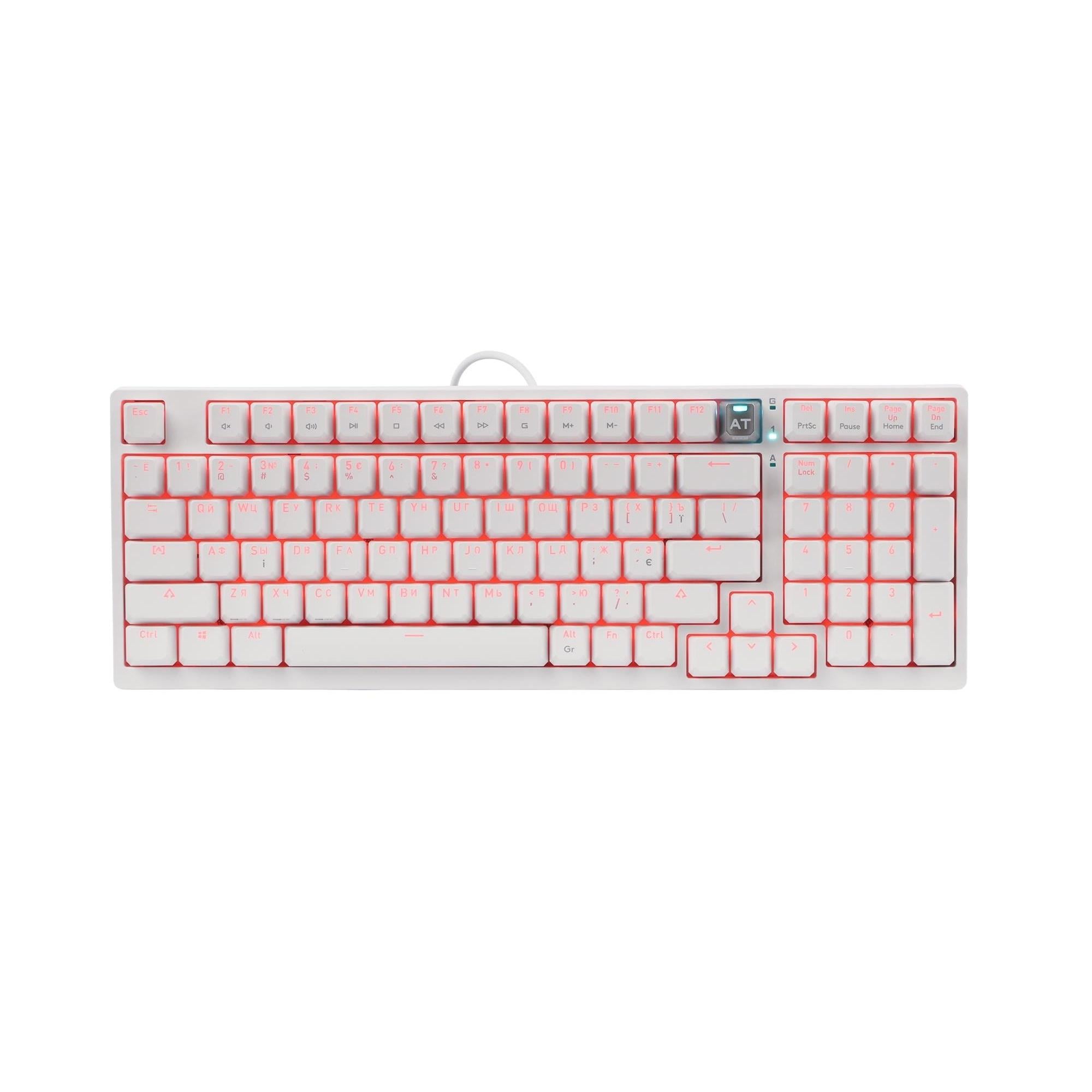 Клавиатура игровая оптико-механическая BLOODY AT98 98 клавиш Alpha Optical Switch RGB White (35227224)