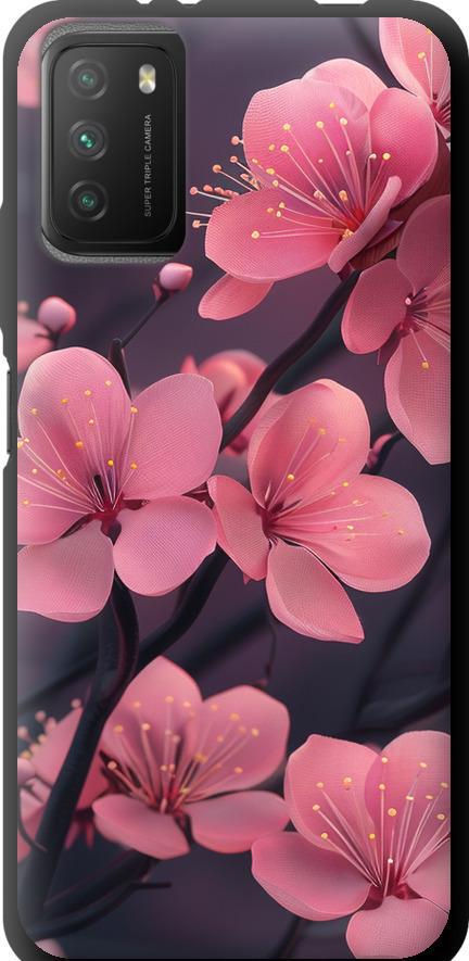 Чехол на Xiaomi Poco M3 Пурпурная сакура (6075b-2200-42517)