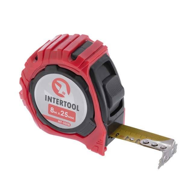 Рулетка Intertool Магніт з фіксатором 8 м x 25 мм (MT-0508)