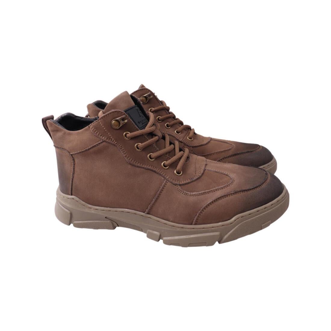 Ботинки мужские Berisstini из нубука р. 41 Визон (60-22ZHS)