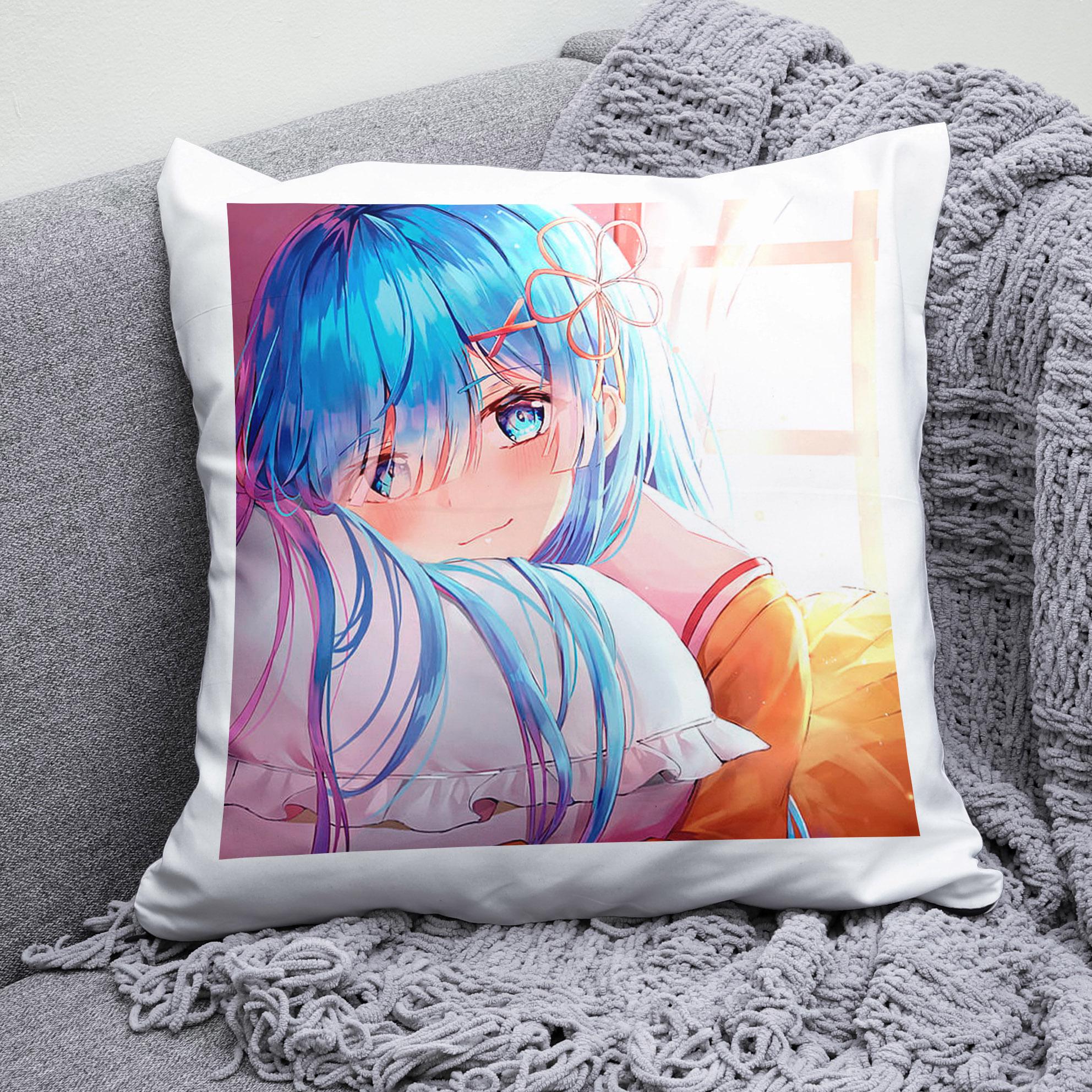 Плюшевая подушка квадрат с принтом аниме Re Zero "2