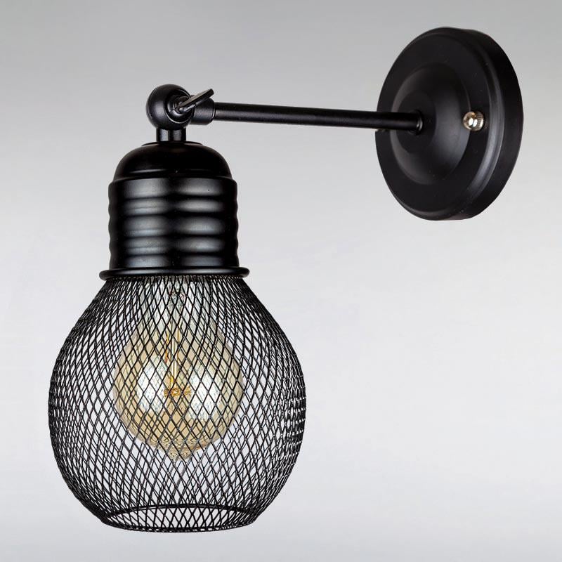 Бра Лампочка Чорний (29-34-907-W004F-1 BK) Бра Лампочка Чорний (29-34-907-W004F-1 BK)