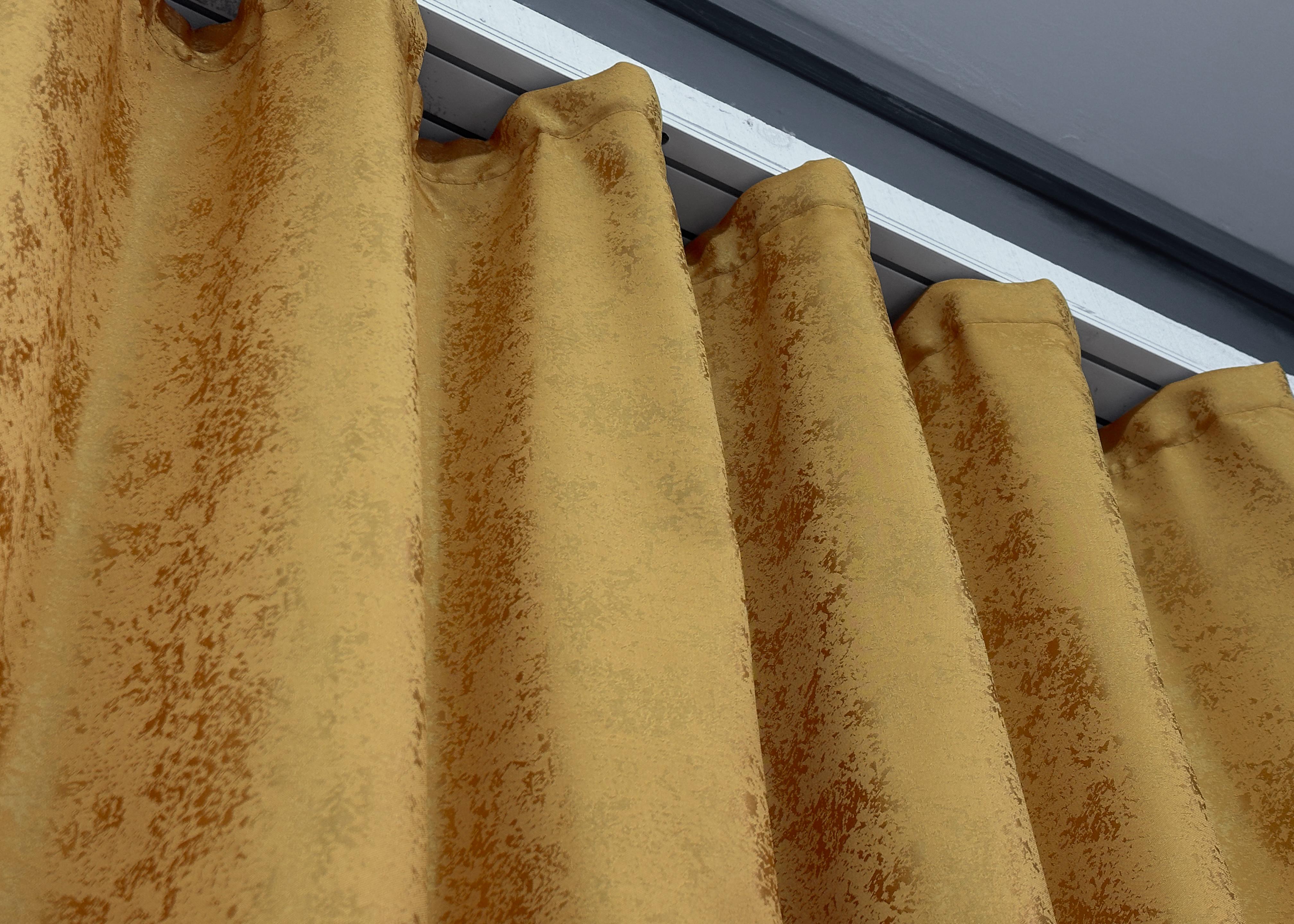 Комплект штор VR-Textil Мармур Al1 №614ш жакард 100х270 см 2 шт. Золотистий (31-067) - фото 10