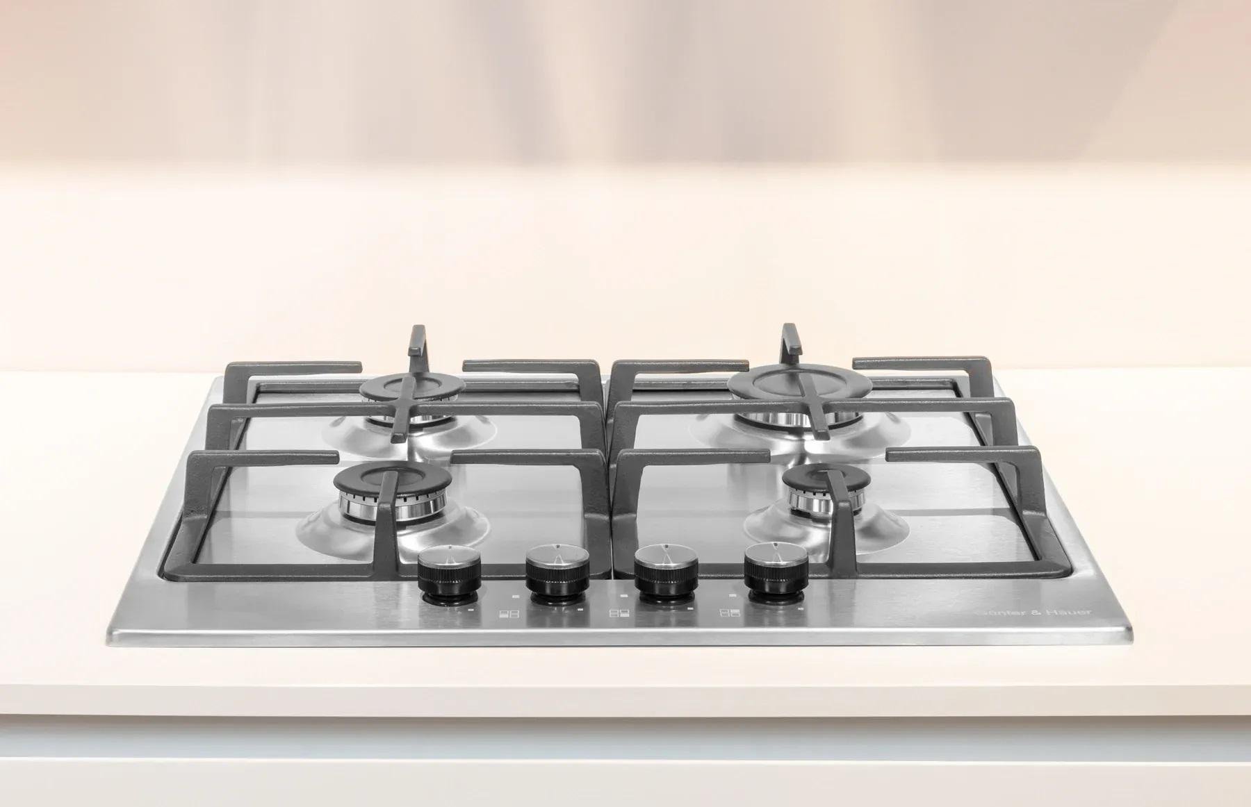 Варочная поверхность газовая Gunter&Hauer GH 606 ​​IX сталь электроподжиг газ-контроль 60 см - фото 7