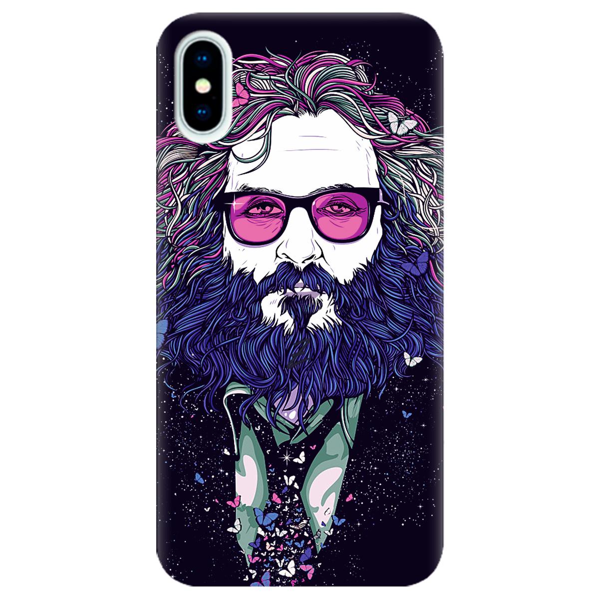 Силиконовый чехол Zorrov для Apple iPhone X - Blue Beard (10290050153033525)