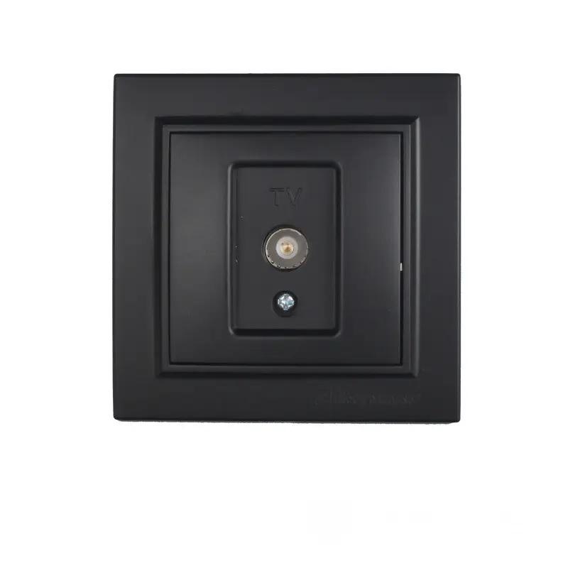 Розетка телевизионная ElectroHouse Enzo IP22 Безупречный графит (EH-2113-PG)