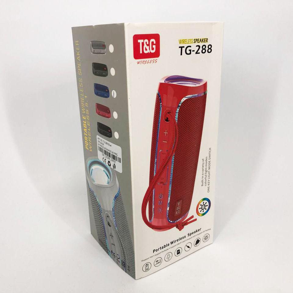 Портативна колонка Bluetooth з LED підсвічуванням Синій (TG288) - фото 13 Портативна колонка Bluetooth з LED підсвічуванням Синій (TG288) - фото 13