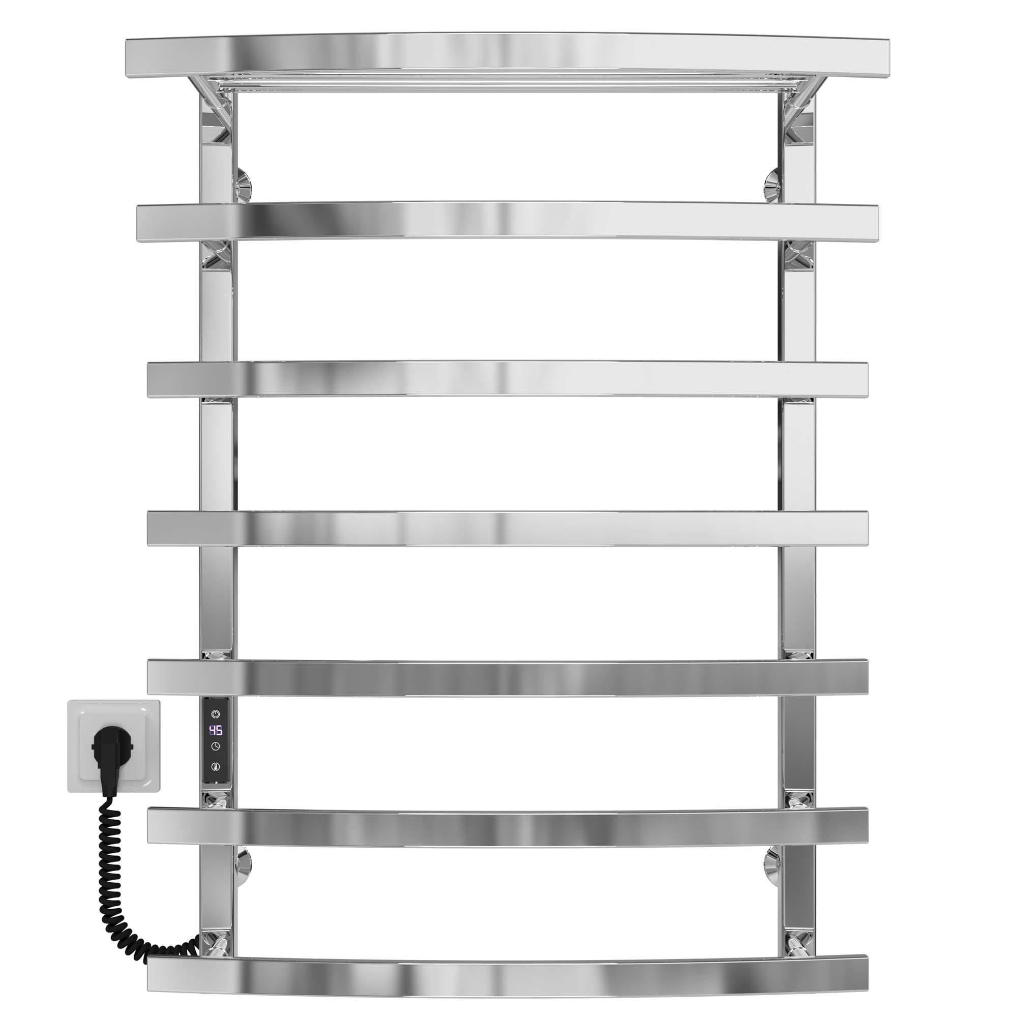 Полотенцесушитель электрический Deffi Lotos П7 JD04 левое подключение нержавеющая сталь 500х800 мм Хром (A.LO.80.50.7.E.C.L.2)