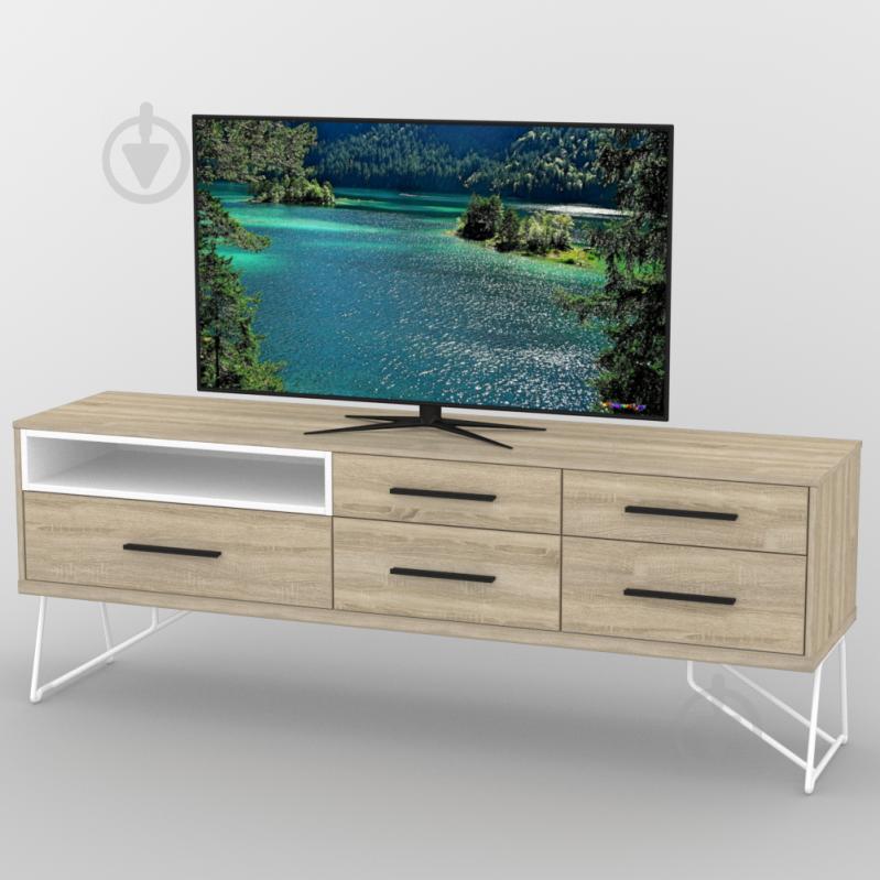 Тумба под телевизор Тиса Мебель ТВ-360 Дуб сонмоа Белый Тумба под телевизор Тиса Мебель ТВ-360 Дуб сонмоа Белый