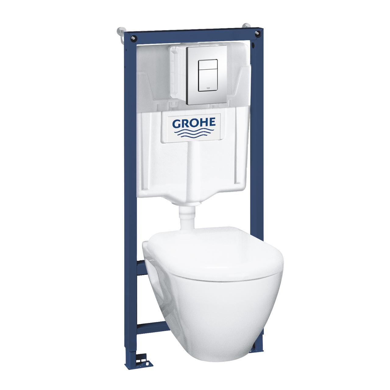 Комплект інсталяції Grohe SOLIDO 39186000 з унітазом кнопка Хром (82605)