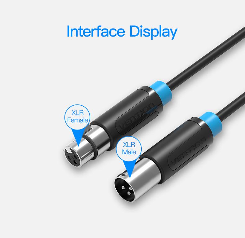 Кабель Vention XLR мама-XLR папа для микшера 8 м Черный (BBFBK) - фото 6 Кабель Vention XLR мама-XLR папа для микшера 8 м Черный (BBFBK) - фото 6