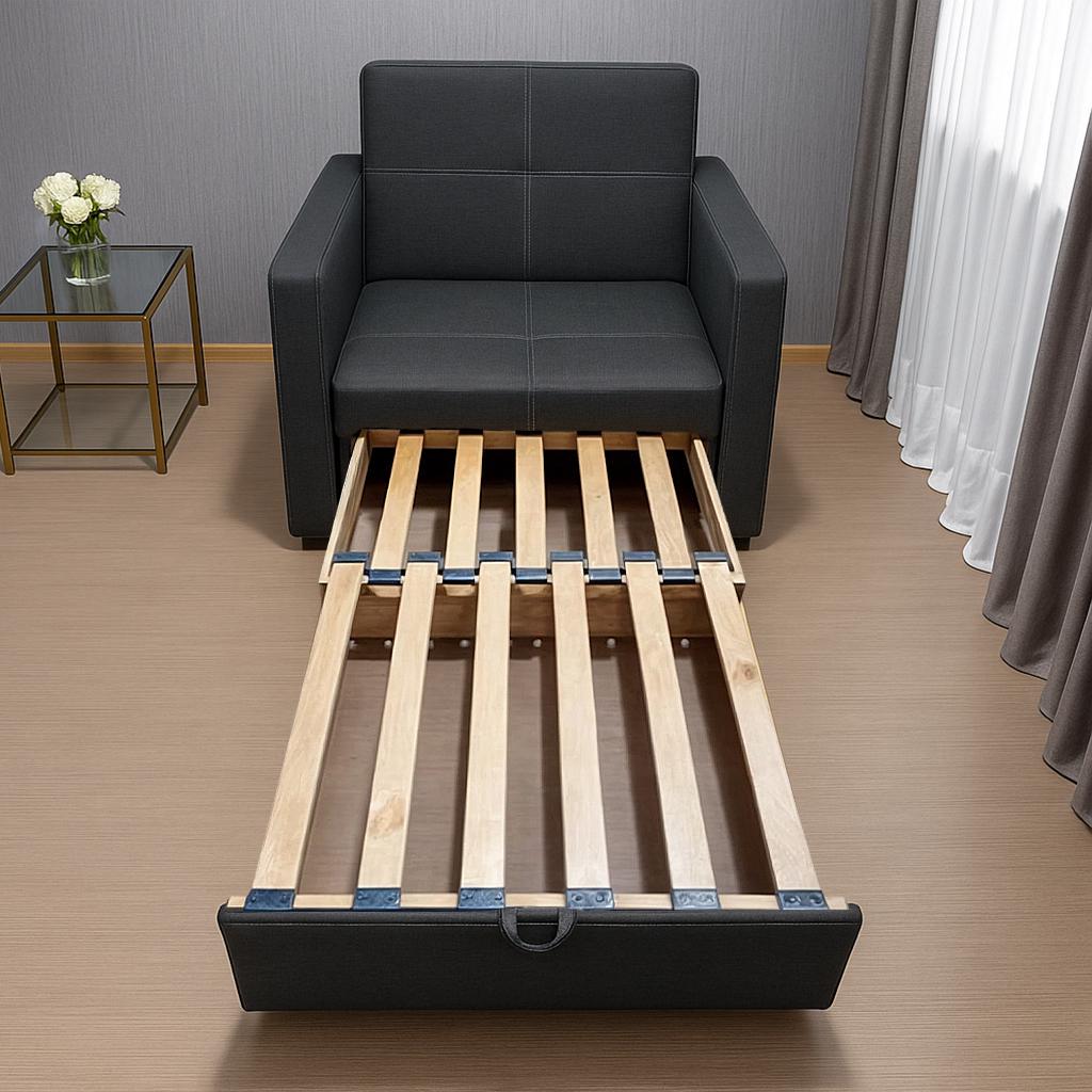 Диван-крісло м'який розкладний Tobi Sho Максіан рогожка Bahama 1140х850х830 мм 42/Антрацит - фото 4