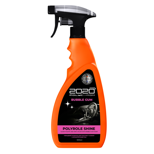 Полироль для пластика/винила Polychrom 2020 Polyrole Shine с ароматом бабл гамм 500 мл (29423833)