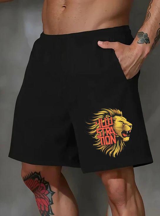 Шорти 67-058 з ДТФ-друком XL Чорний (32114)