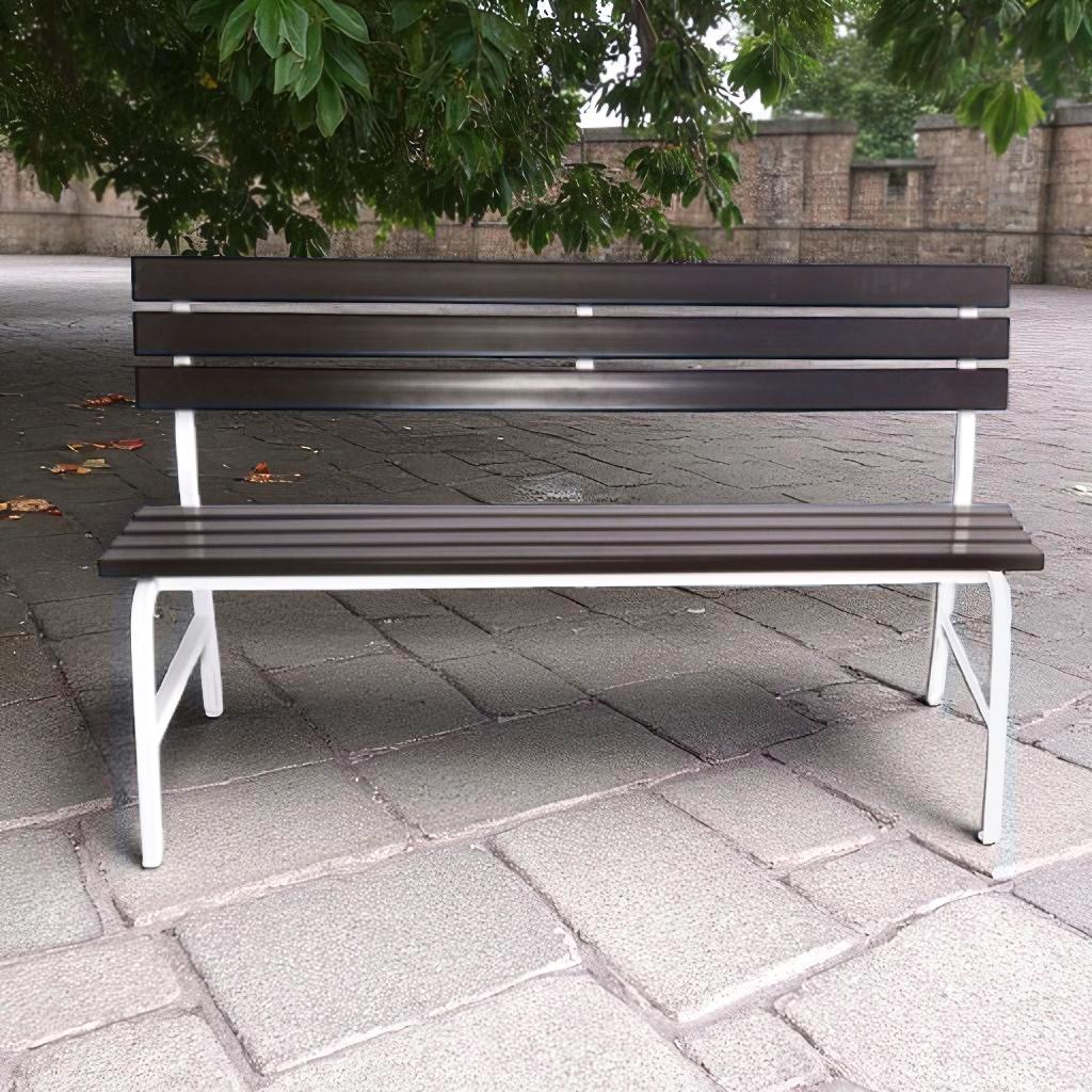 Лавка пластикова ТОБІ ШО для дачі/саду та парку 1504х822х707 мм Коричнево-Білий - фото 4 Лавка пластикова ТОБІ ШО для дачі/саду та парку 1504х822х707 мм Коричнево-Білий - фото 4