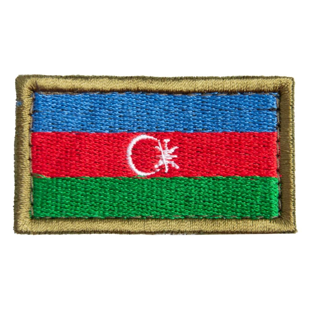 Шеврон на липучці Прапор Азербайджану 3,2х5,7 см (22301)
