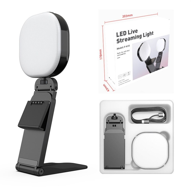 Лампа для фото и видео Veron F-610A LED с подставкой 3000-7200K (26139111) - фото 3 Лампа для фото и видео Veron F-610A LED с подставкой 3000-7200K (26139111) - фото 3