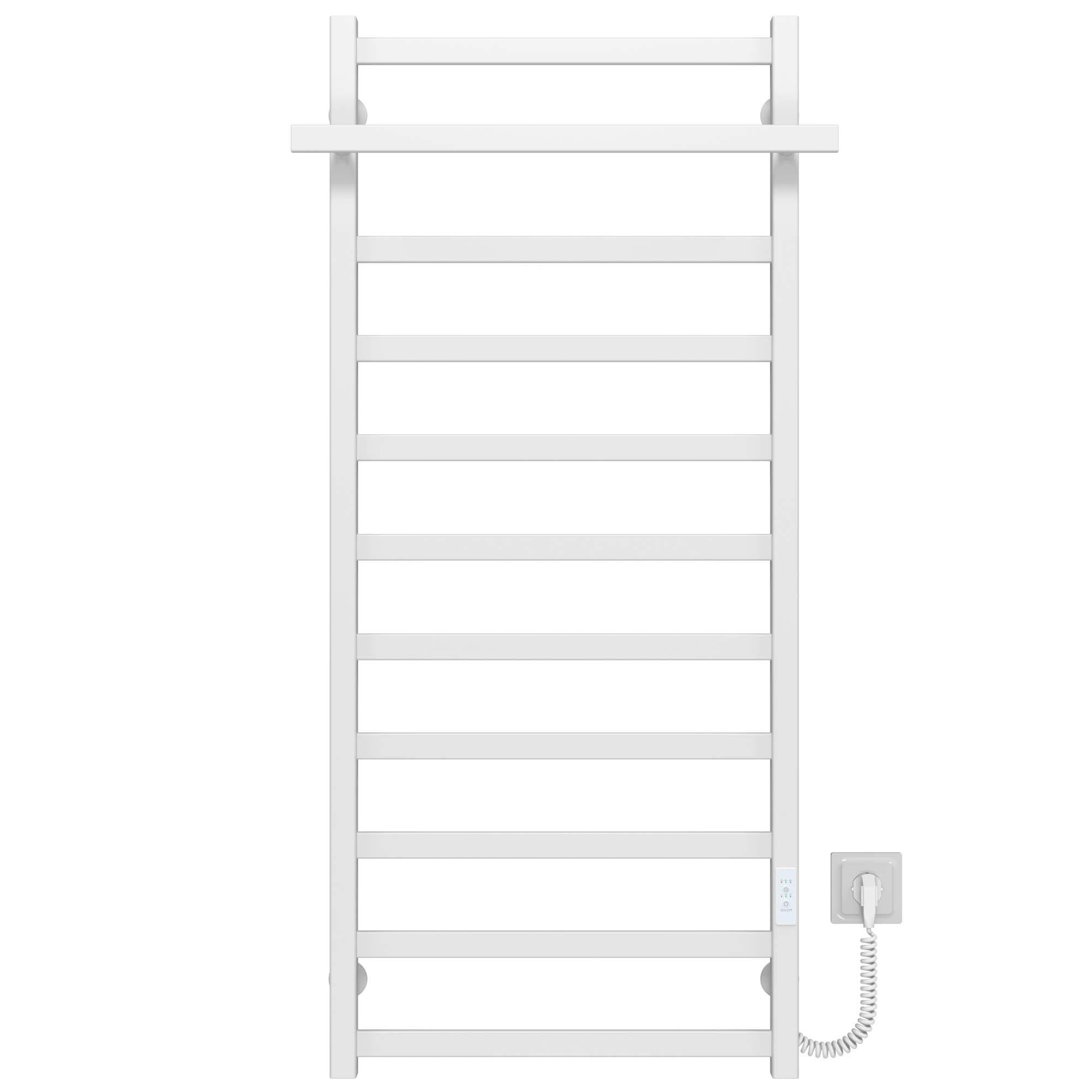 Полотенцесушитель электрический Deffi Nicolе П11 WD04 правое подключение крашеная сталь 500х1200 мм Белый (B.NI.120.50.11.E.W.R.4)