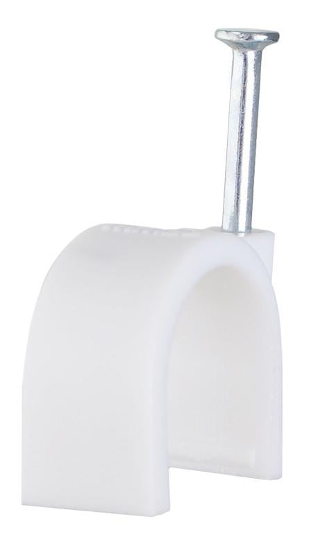 Скоба кабельная круглая АСКО-УКРЕМ CHF-10 мм 100 шт. Белый (23650227)