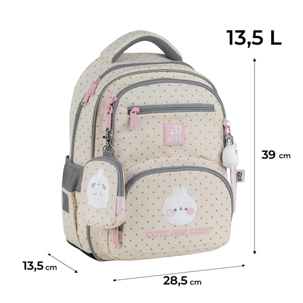 Шкільний набір KITE Education Molang рюкзак/пенал/сумка для взуття SET_ML25-773M) - фото 4 Шкільний набір KITE Education Molang рюкзак/пенал/сумка для взуття SET_ML25-773M) - фото 4