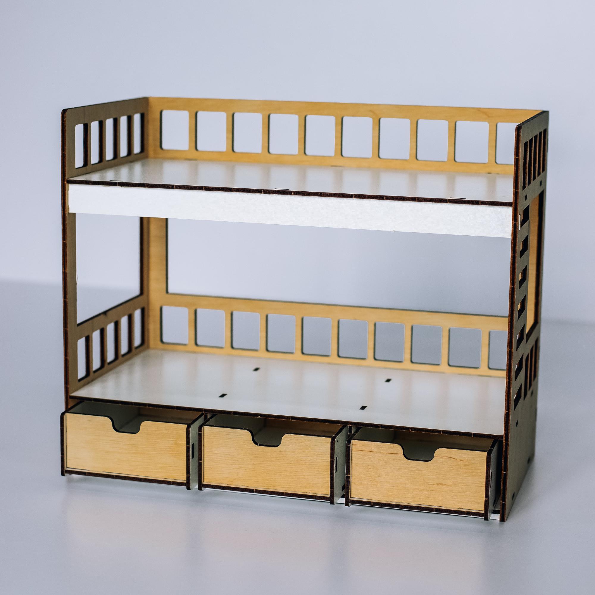 Кукольная мебель Злата, кровать двухъярусная 15 см отзывы