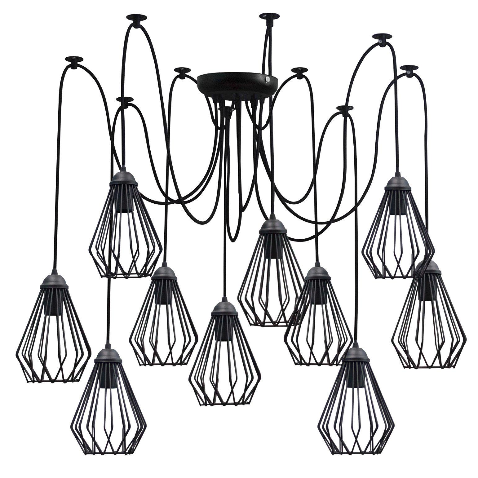 Люстра паук MSK Electric на десять плафонов NL 05371-10