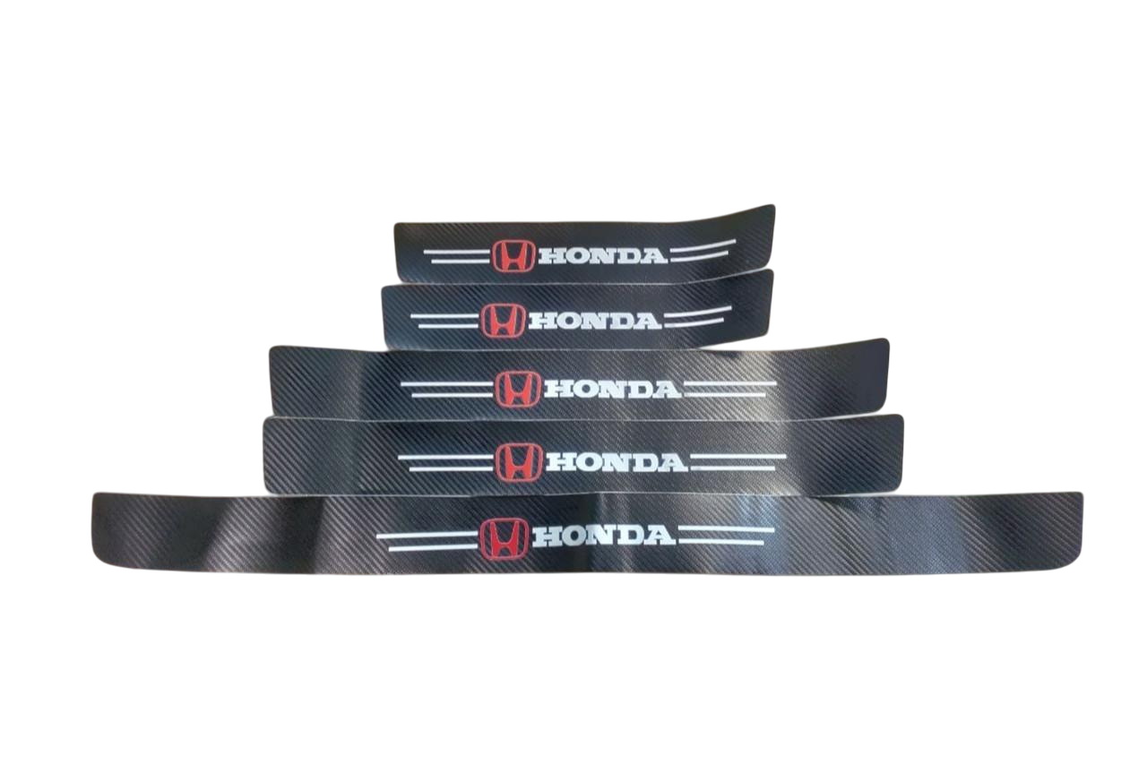 Плівка захисна накладка на пороги та бампер для Honda 5 шт. Чорний карбон (2012223954)