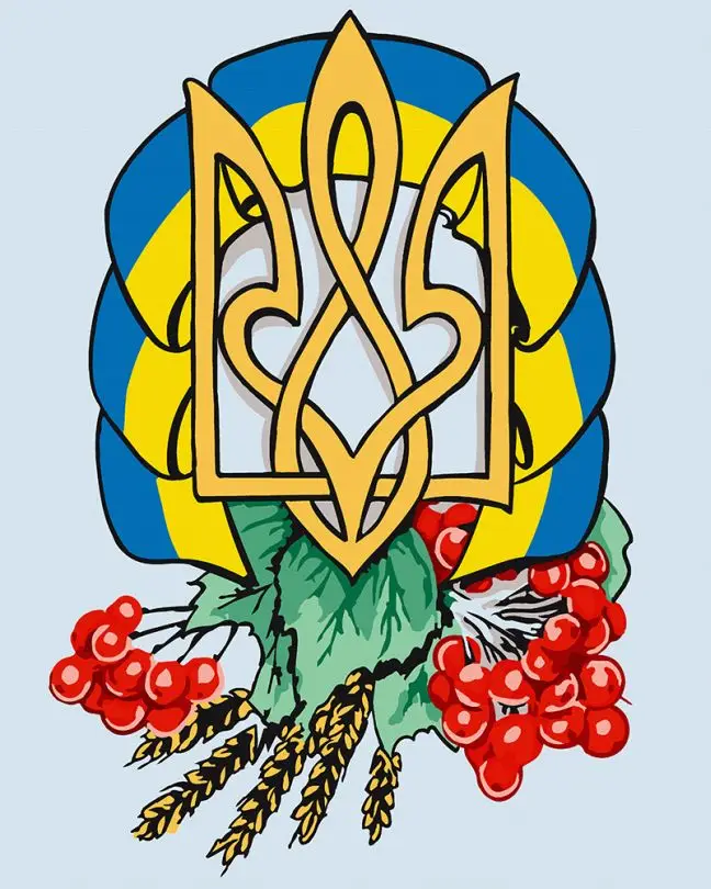 Картина по номерам ART CRAFT Герб Украины 40x50 см без коробки (ACR-10592-NN)