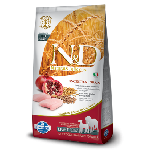 Корм для собак Farmina N&D Low Grain LIGHT CHICKEN&POMEGRANATE MINI 2,5 кг (156384)