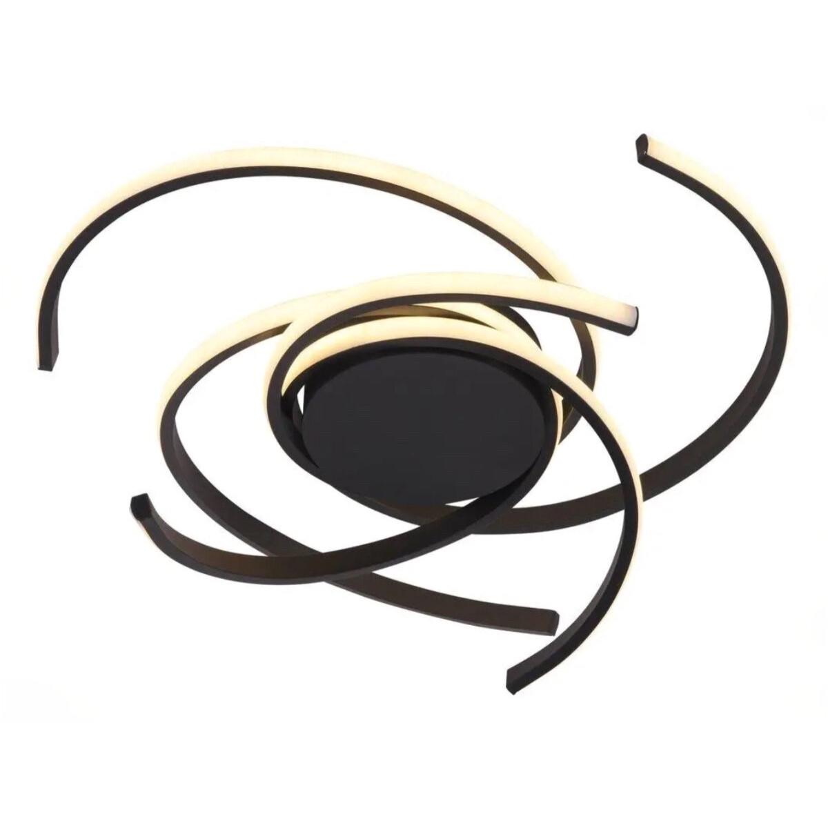 Люстра светодиодная Sirius в стиле модерн 92W 3000K-6500K Черный (LCD3001 BK)