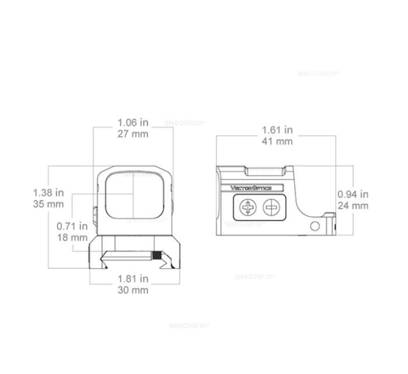 Приціл коліматорний Vector Optics Frenzy-S 1x17x20 3MOA Aspheric Lens (5003800) - фото 9
