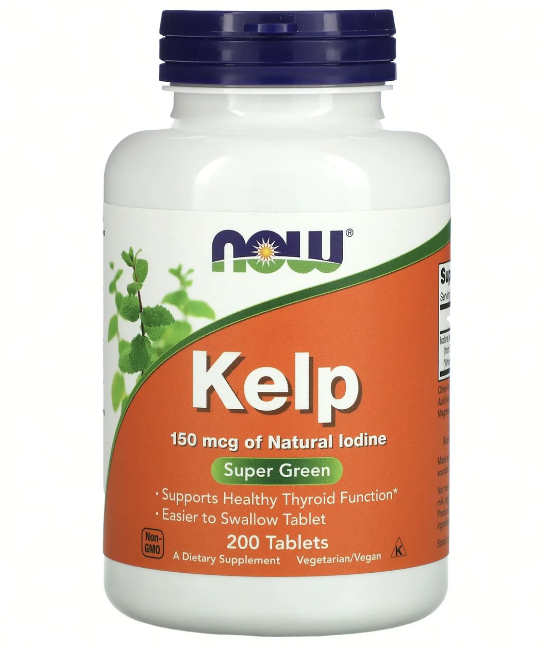 Йод з бурих водоростей Now Foods Kelp 150 мкг 200 таблеток
