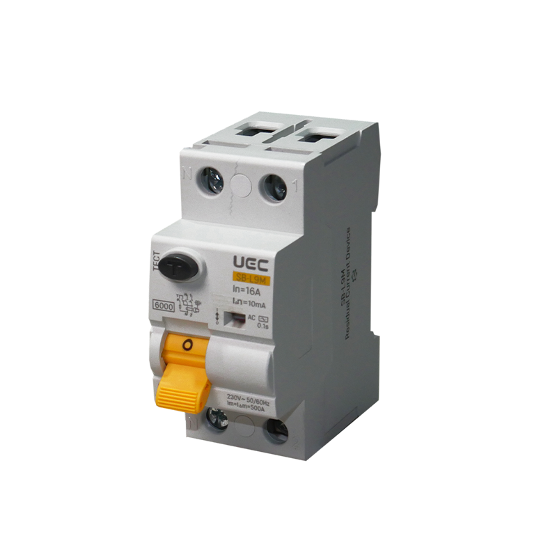 Пристрій захисного відключення UEC SB-L9M 2P 16A 10мА тип AC (RCCB61-2-016-010-AC)
