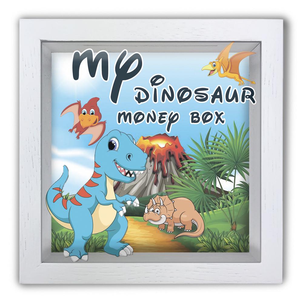 Копилка My dinosaur money box деревянная 20×20×6,5 см Белый (хркп0011ба)