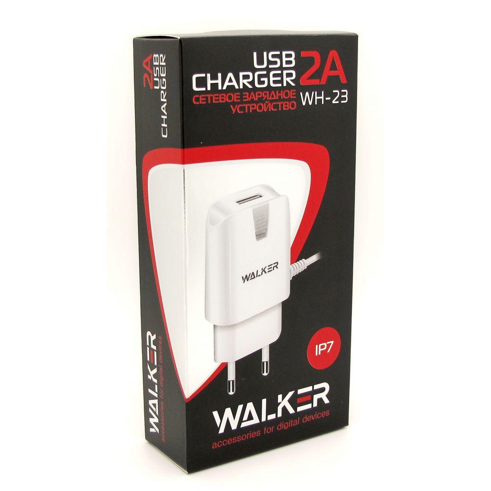 Зарядное устройство Walker WH-23 1USB 2A Data Cable USB to Lightning White (754) - фото 2