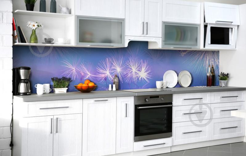 Скинали на кухню Zatarga «Нежные пушинки» 600х2500 мм виниловая 3Д наклейка кухонный фартук самоклеящаяся